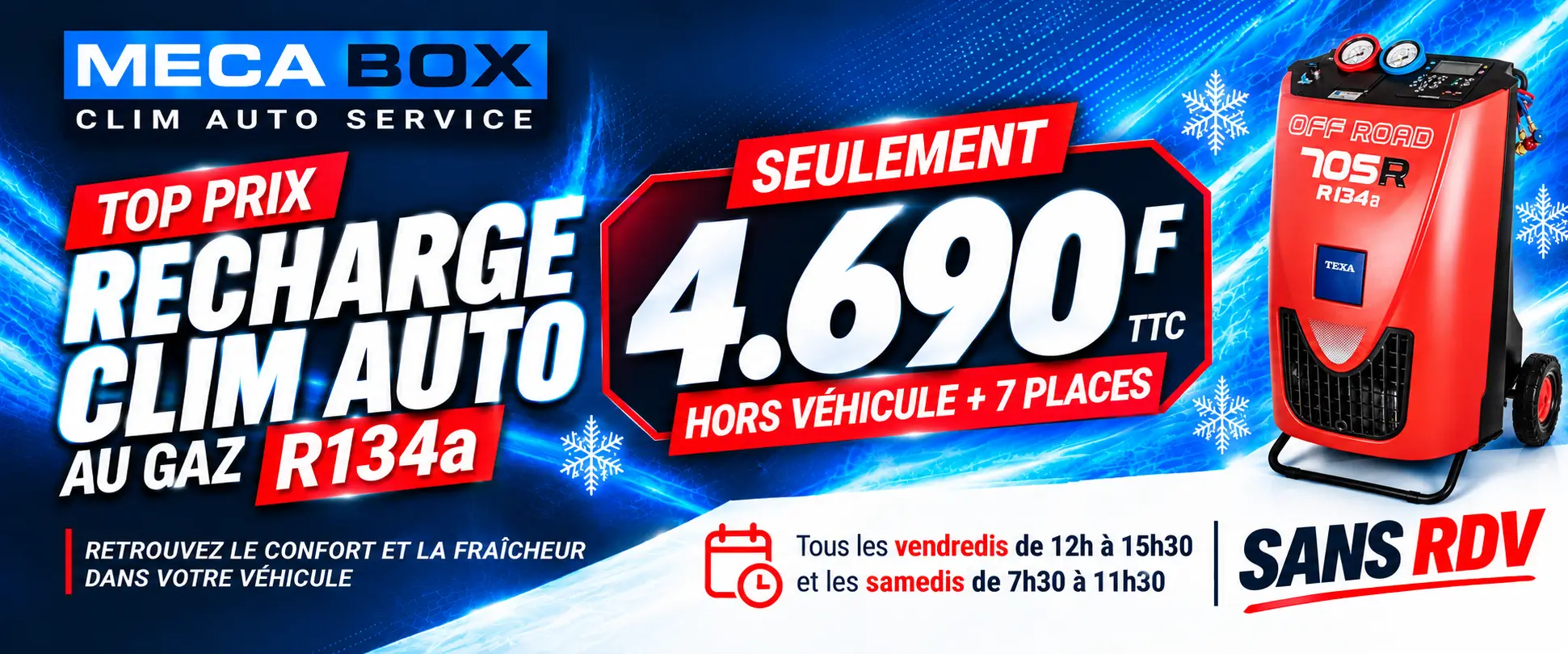 Promotion recharge climatisation automobile givrée